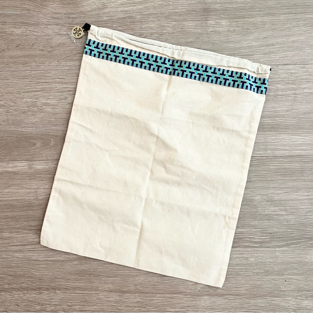 NEW Tory Burch Designer Linen Shoe Clothes Dust Bag Fabric Linen Storage Pouch